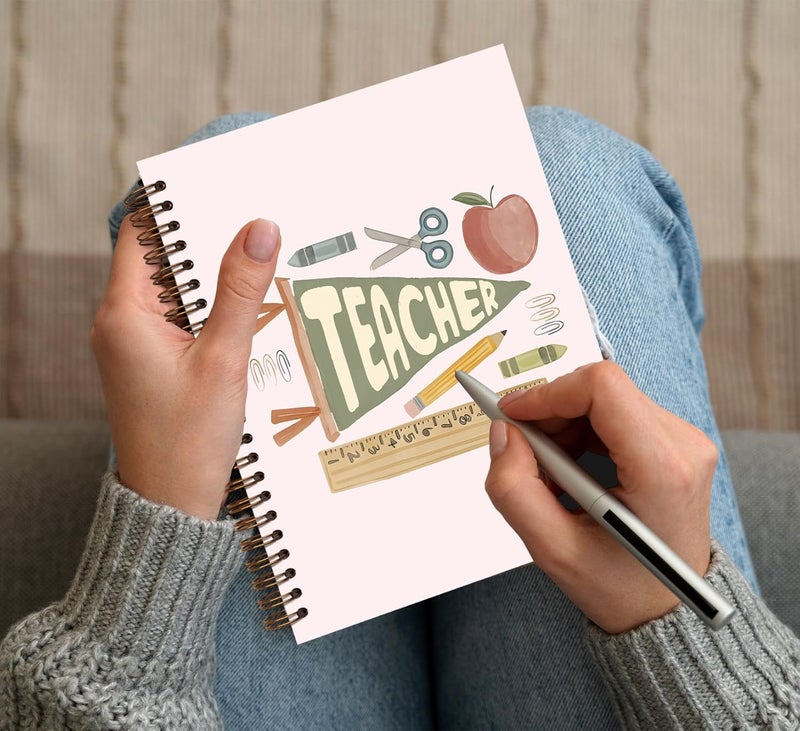 KDHTY Teacher notebook Teacher Gift Spiral Notebook,Thank You Gift for Teachers,Teachers Appreciation Gifts for Women,Best Teacher Gifts Notebooks for School Supplies,Home & Office,5.5x8.3 in - Image 4